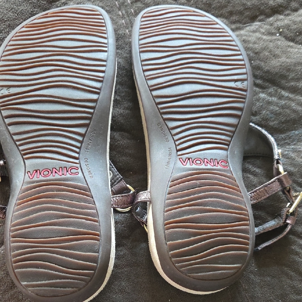 Vionic Metallic Brown Sandals - image 3